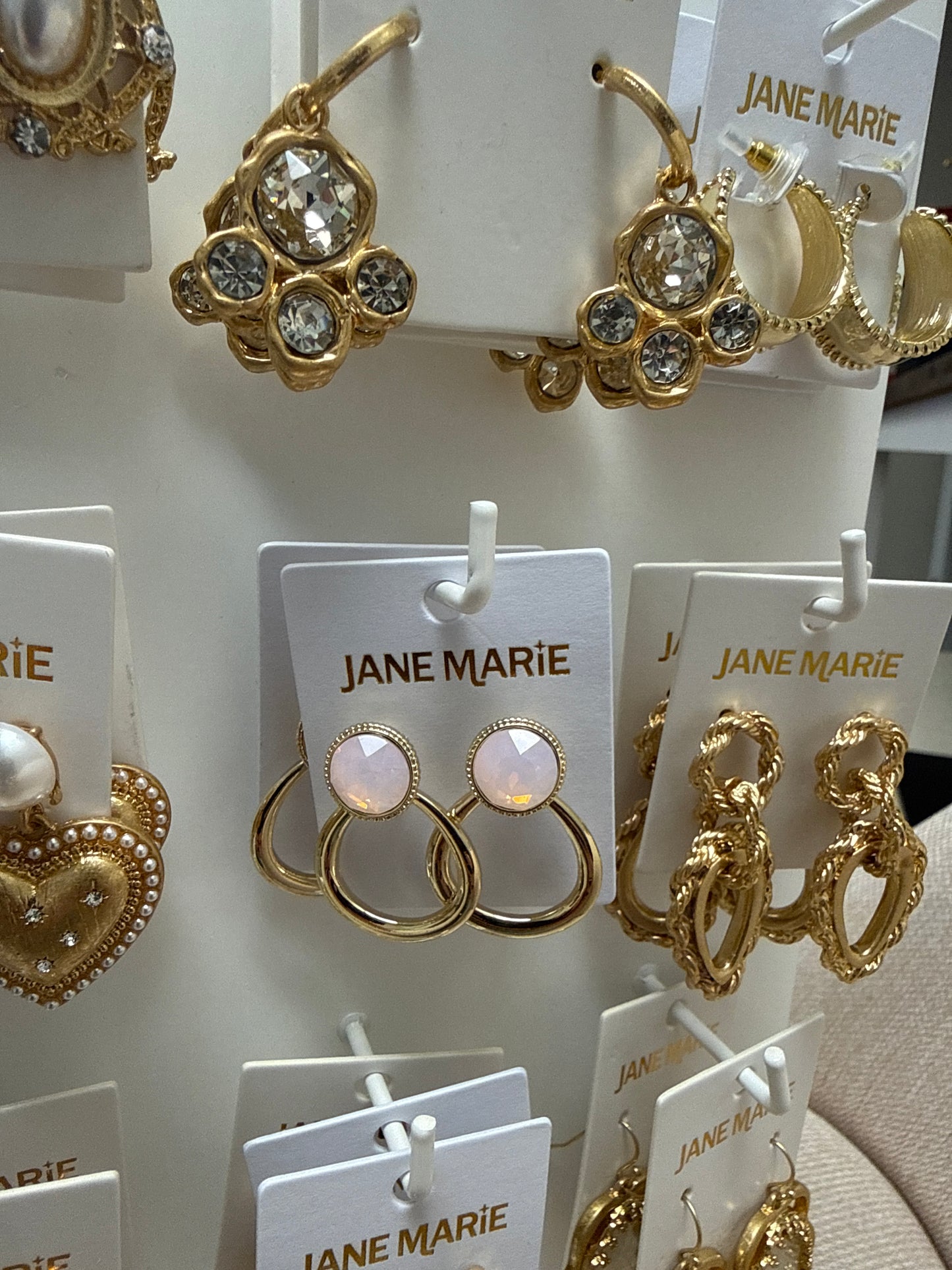 Jane Marie Pink Opal Hoop Earrings