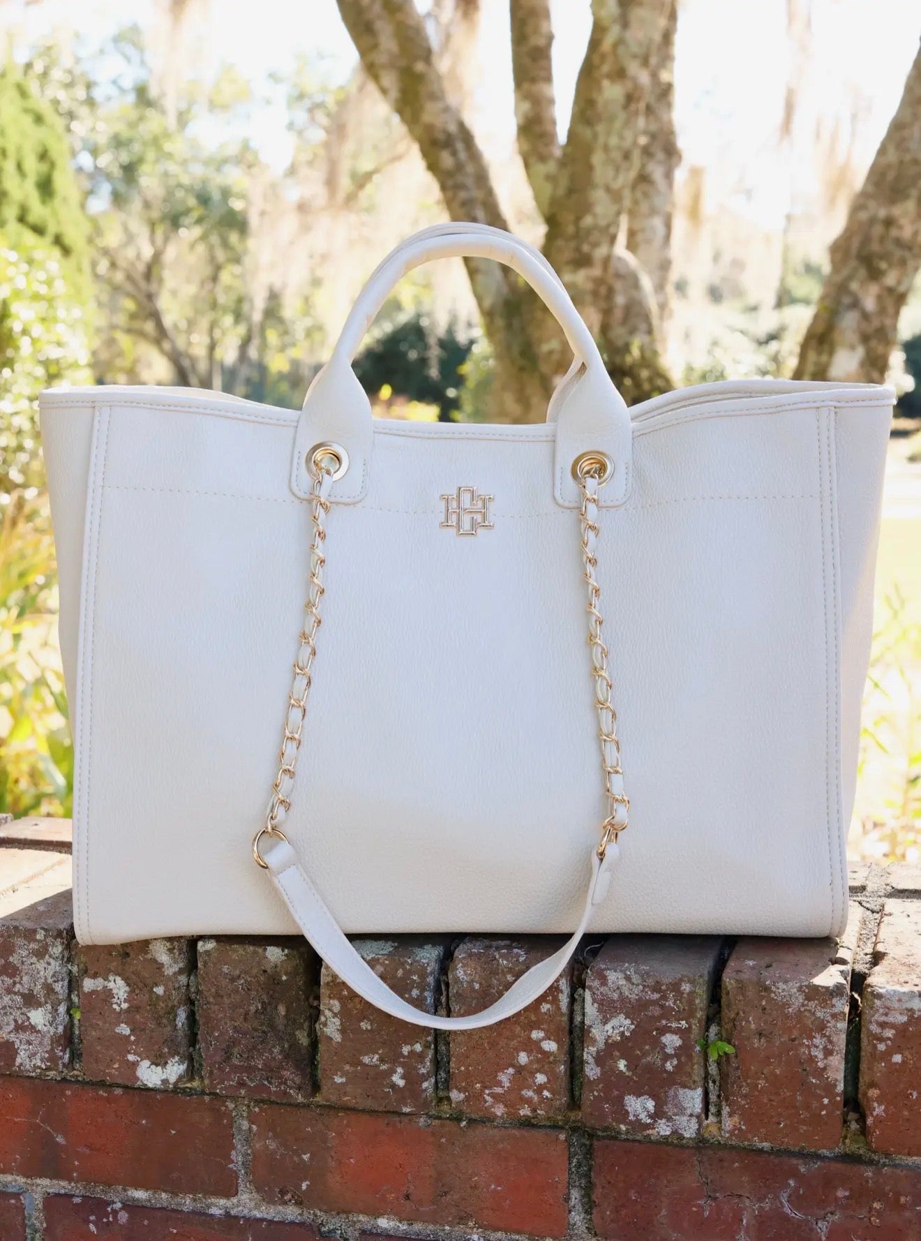Caroline Hill Melissa Tote in Cream