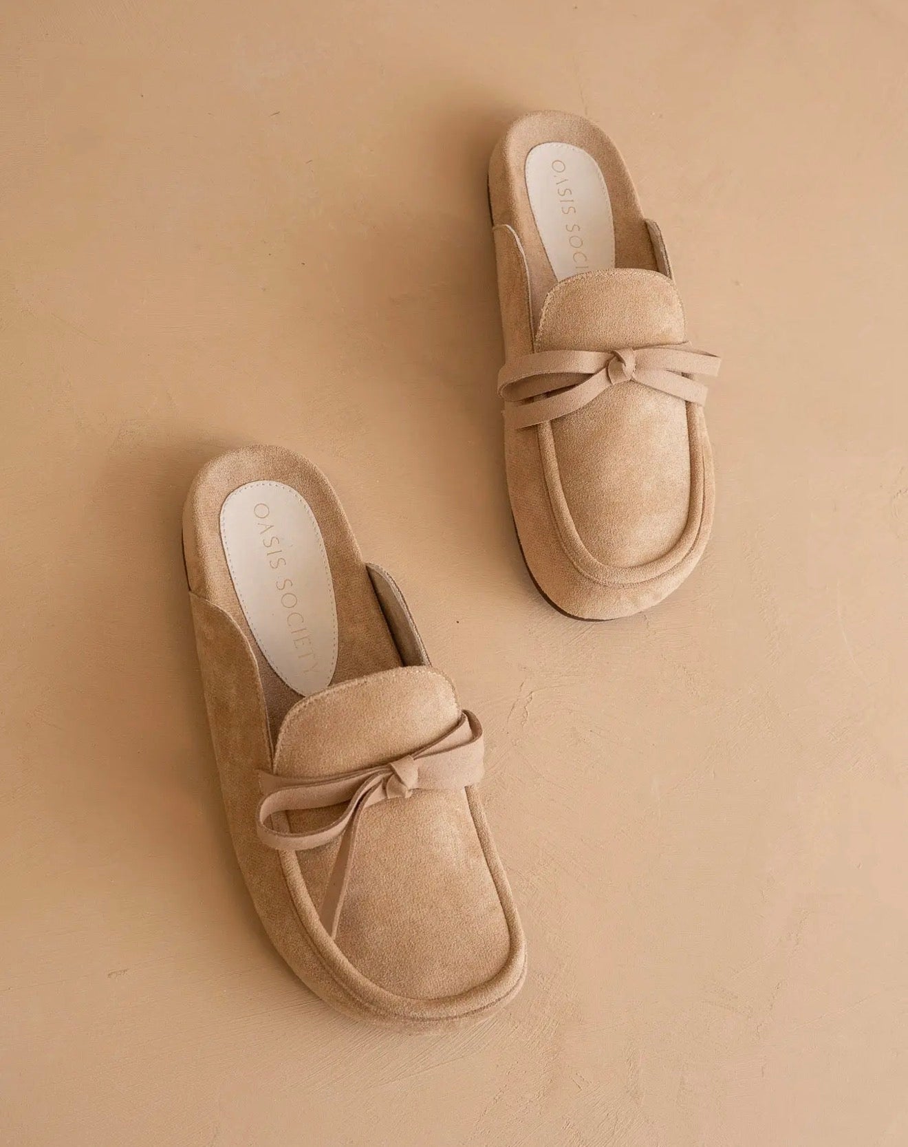 The Stevie|Almond Tie Fall Mule Loafer