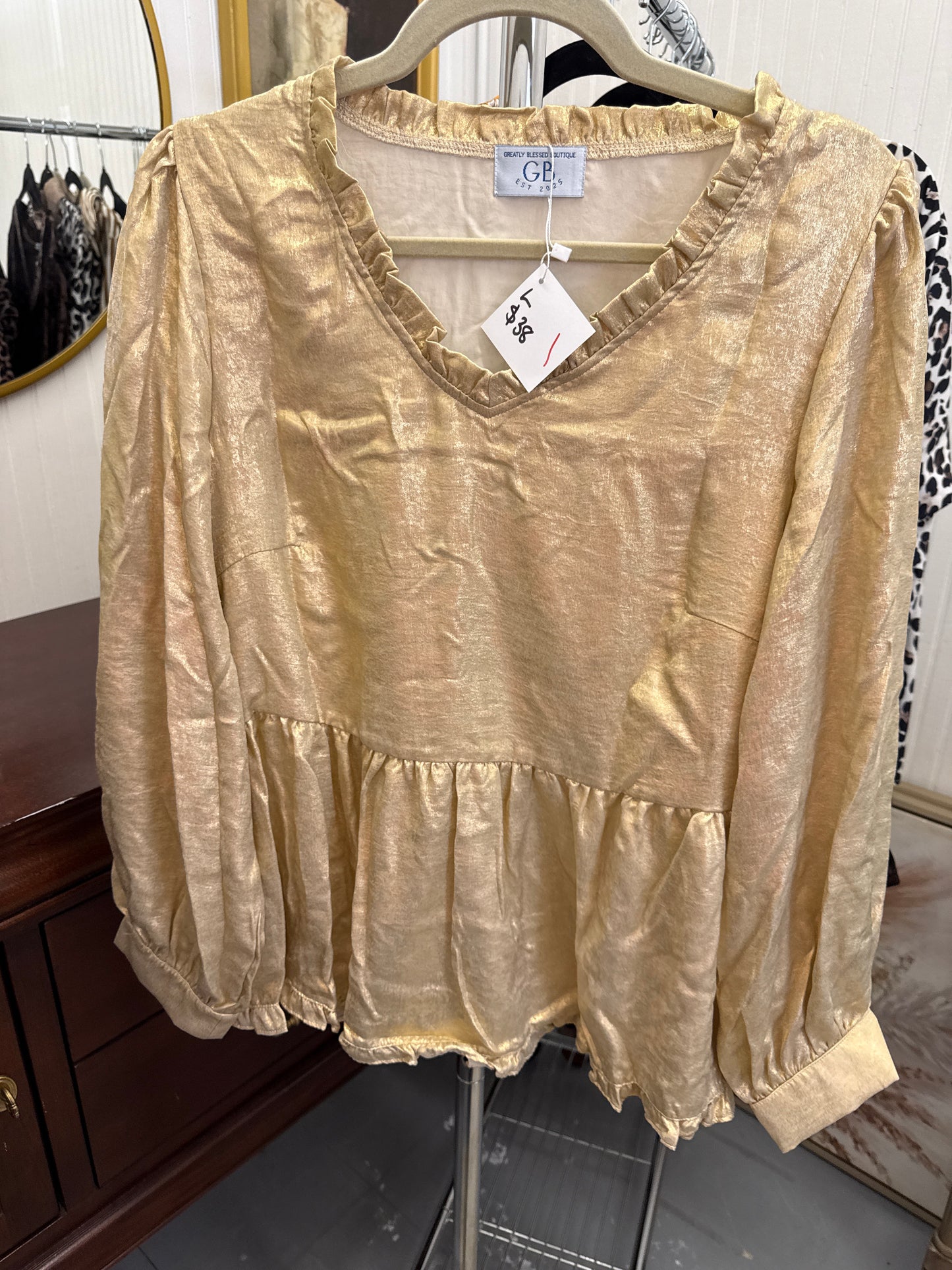 Gold Shimmer Long Sleeve