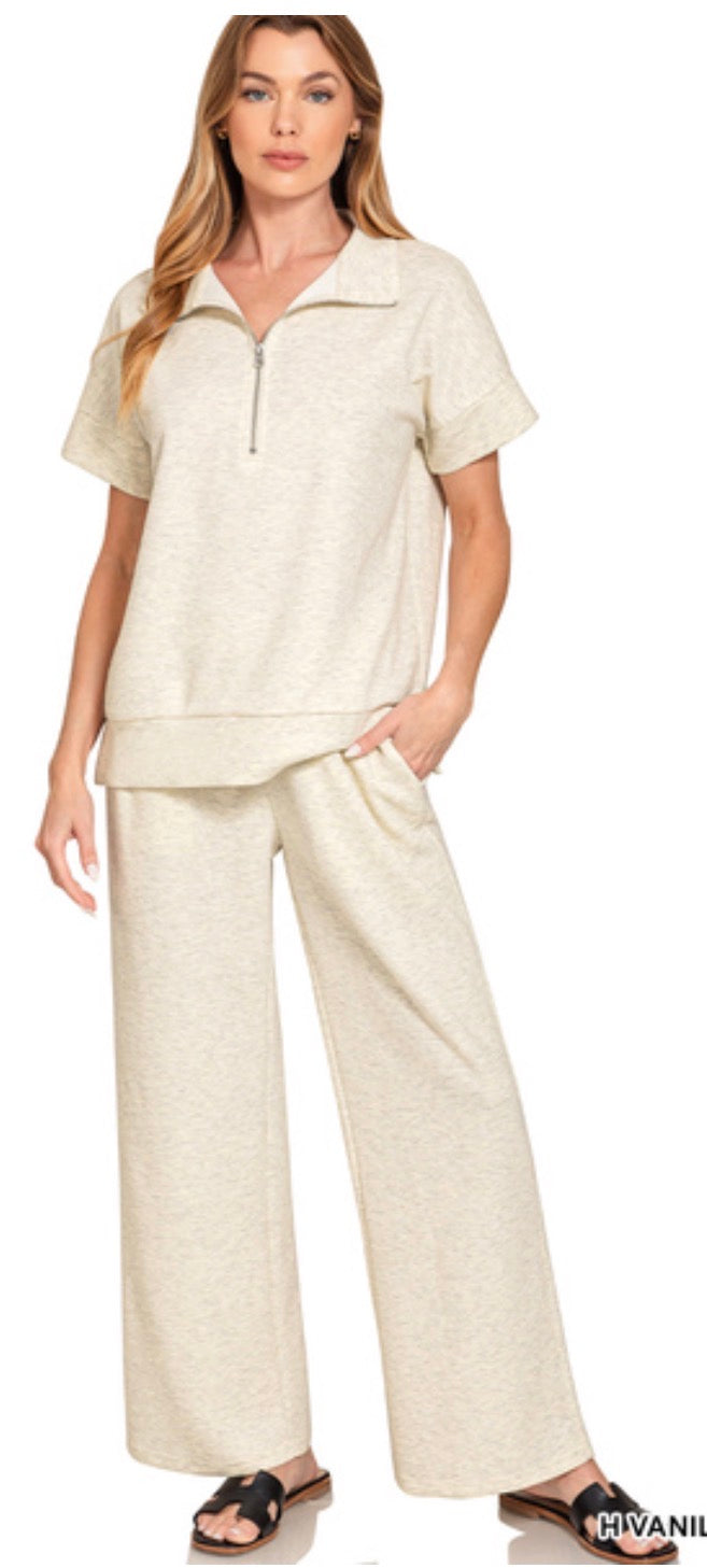 Zenana Honey Cream Scuba Set