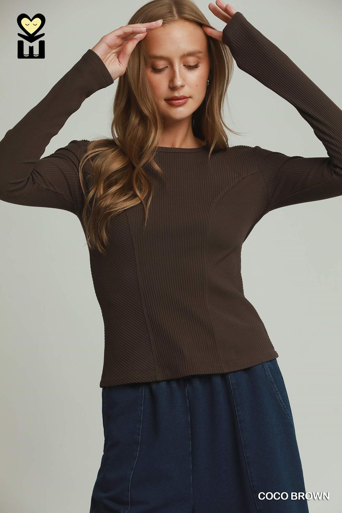 Umgee LUXERIBB Long Sleeve Top