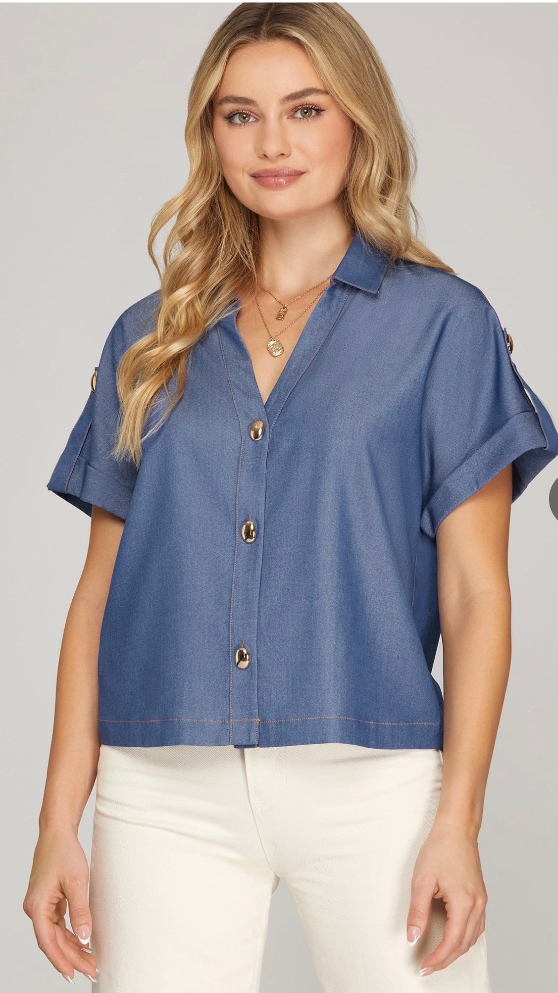 SHE&SKY Baby Button Up Top