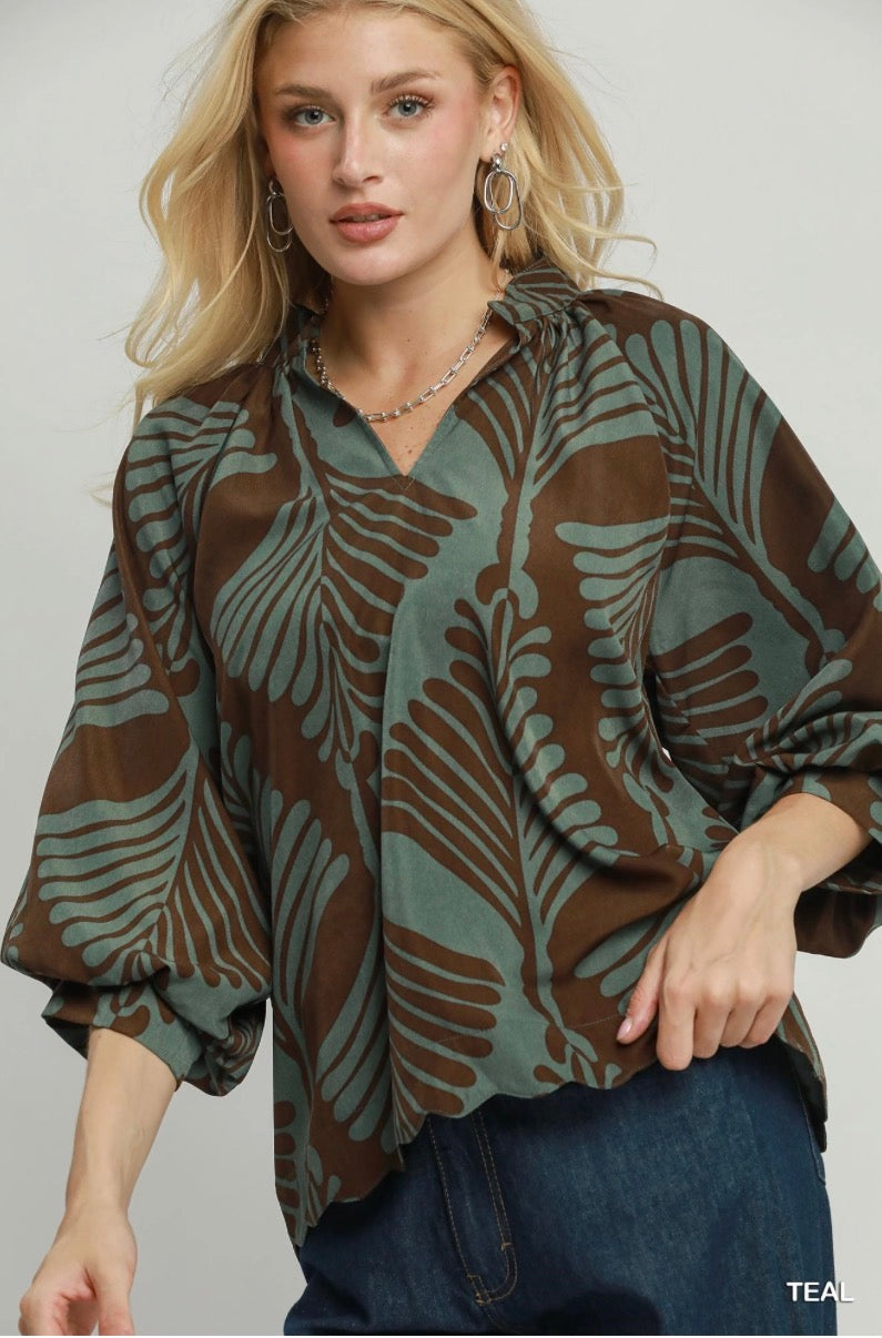 Umgee Uptown Girl Blouse
