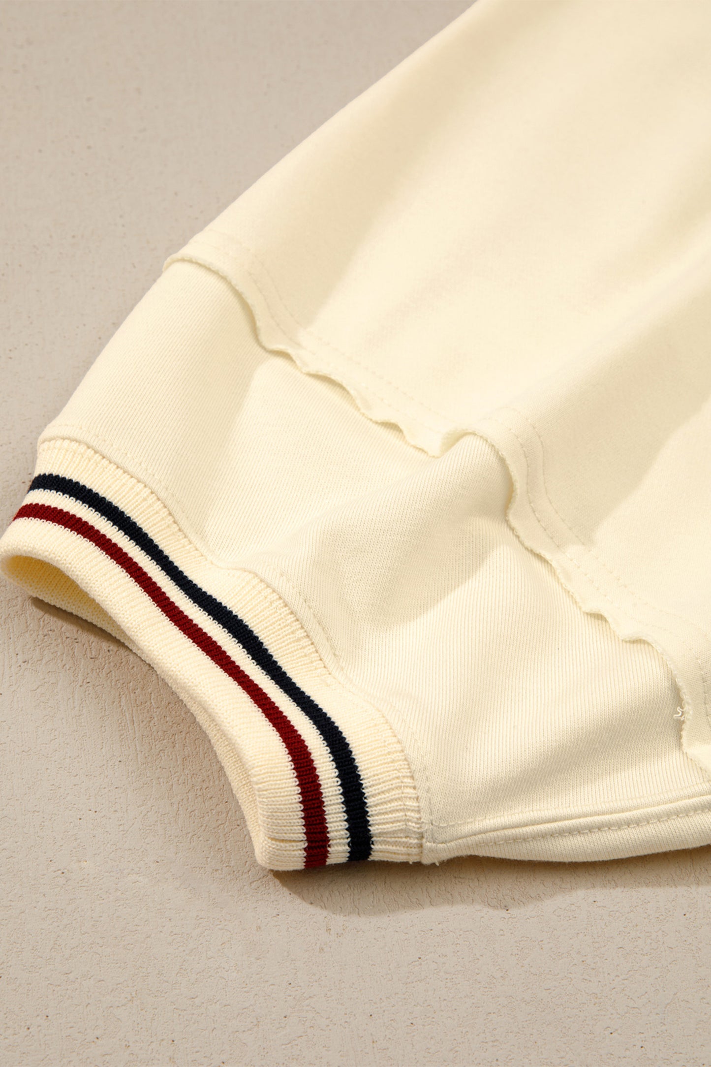 Beige ContrastTunic Top