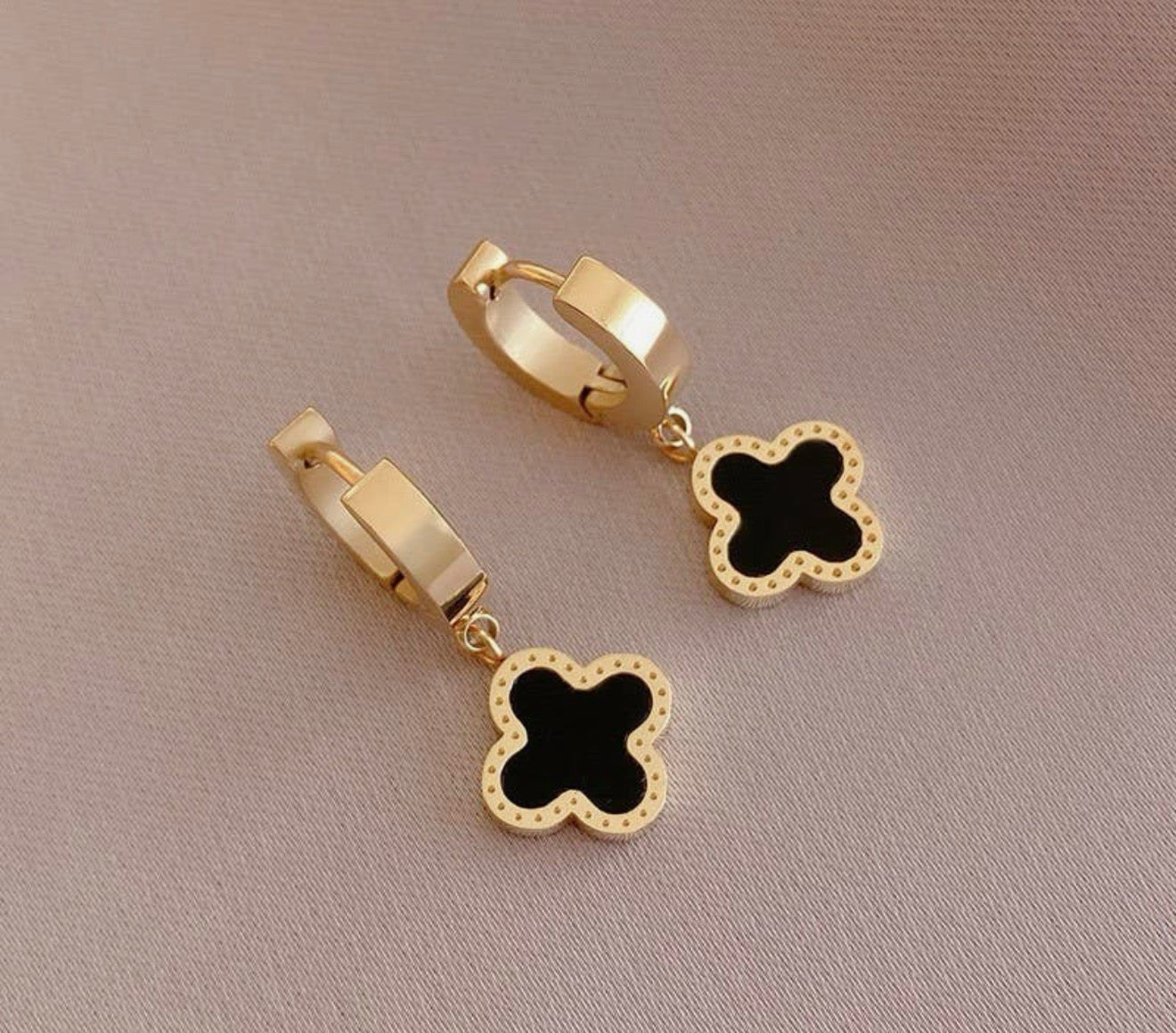 Dainty Clover Hoops
