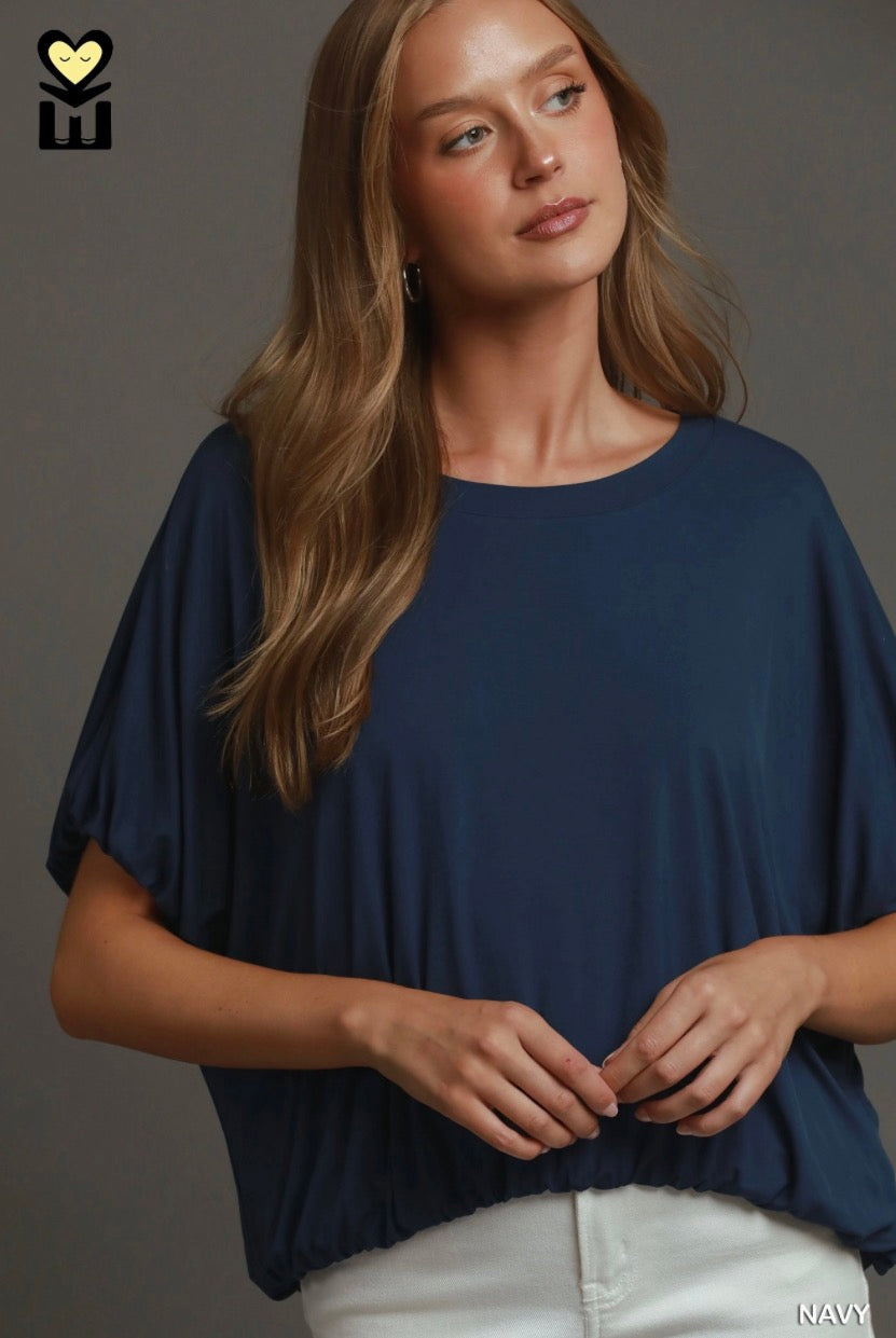 Umgee Easy Does it Navy Top