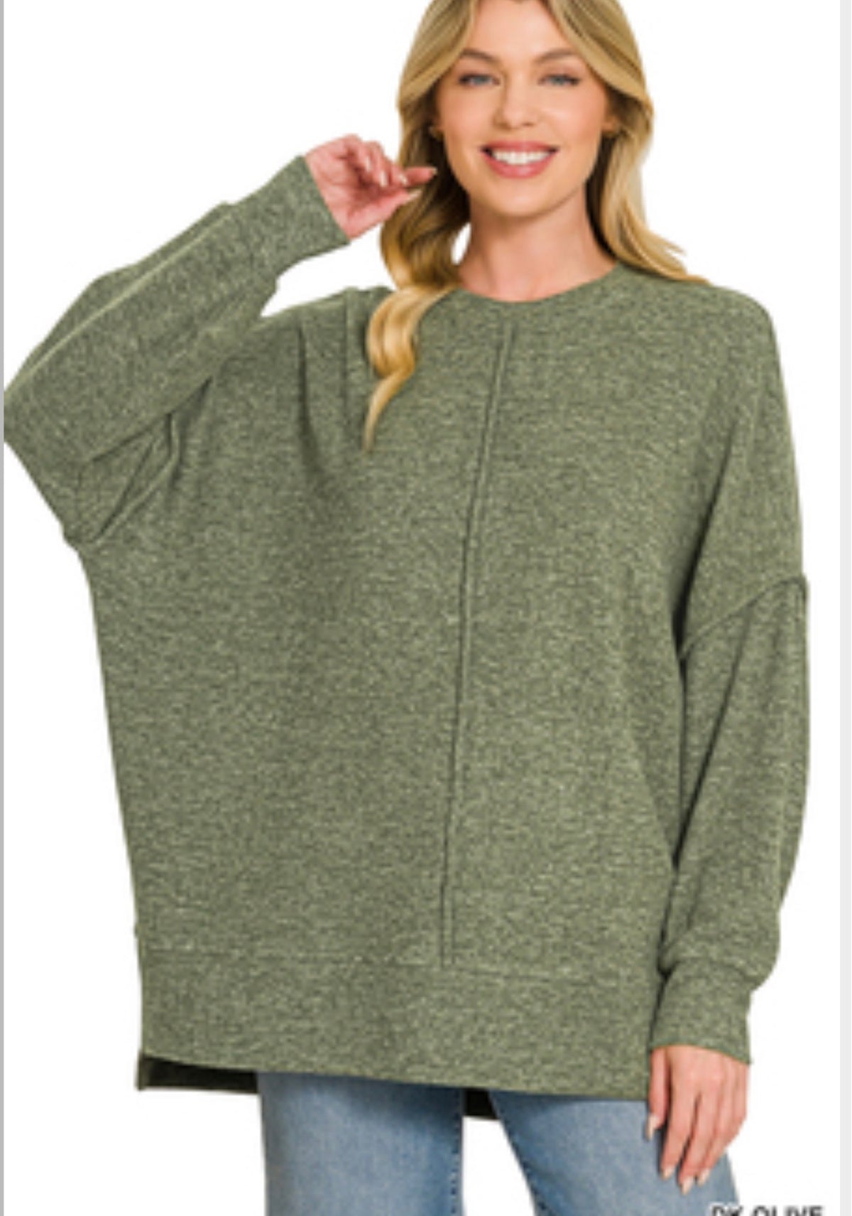 Zenana Olive Green Sweater