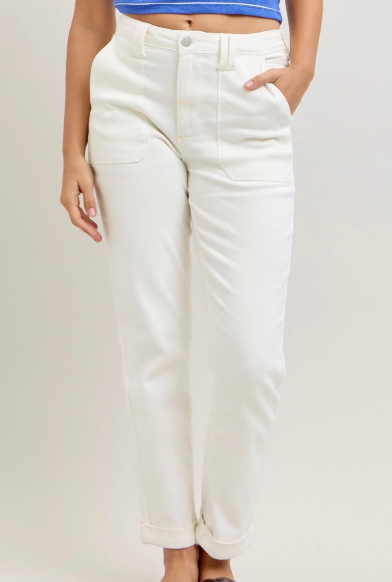 Judy Blue White High Waist Jeans