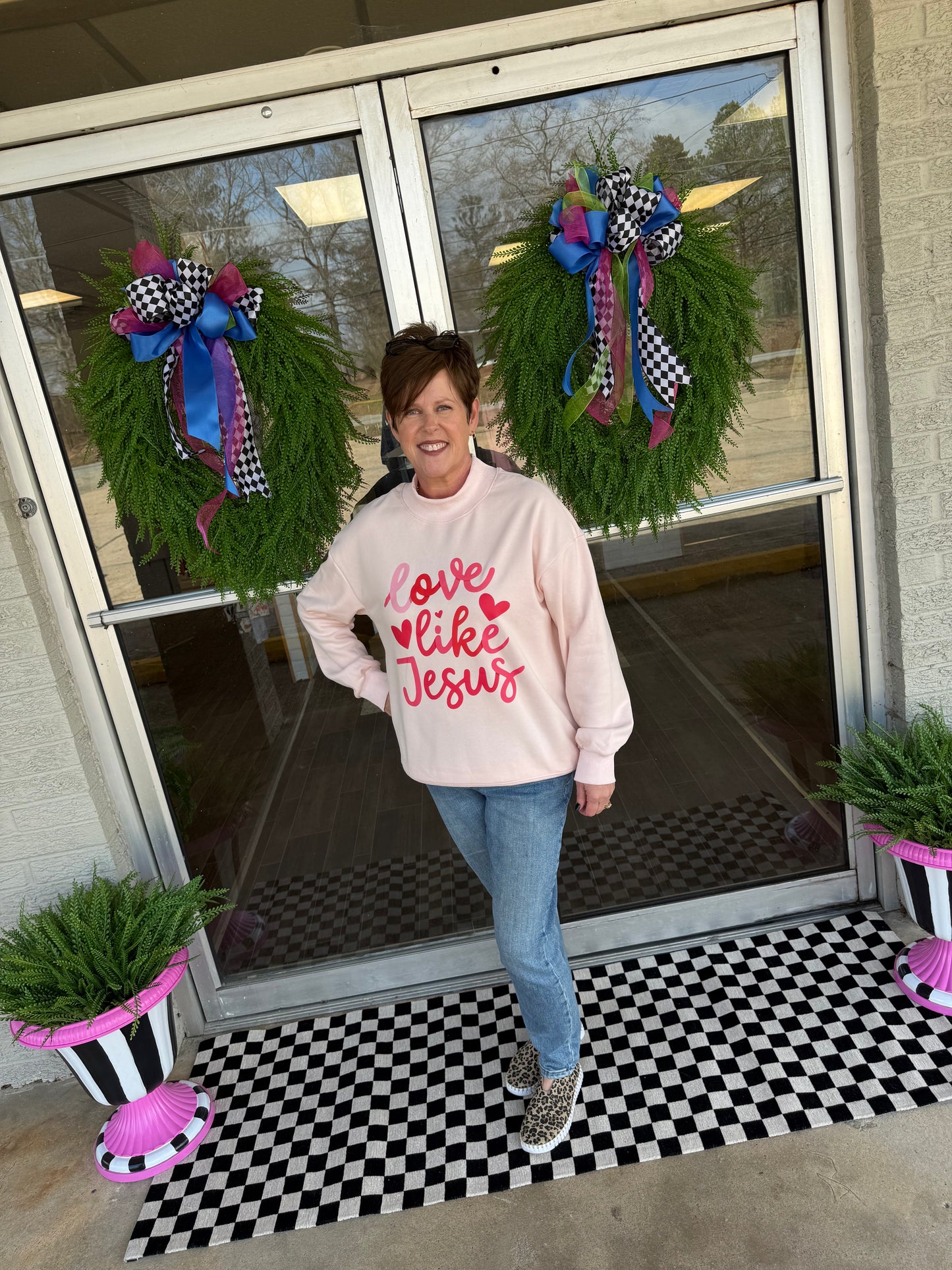 Love Like Jesus Mock Neck Sweatshirt