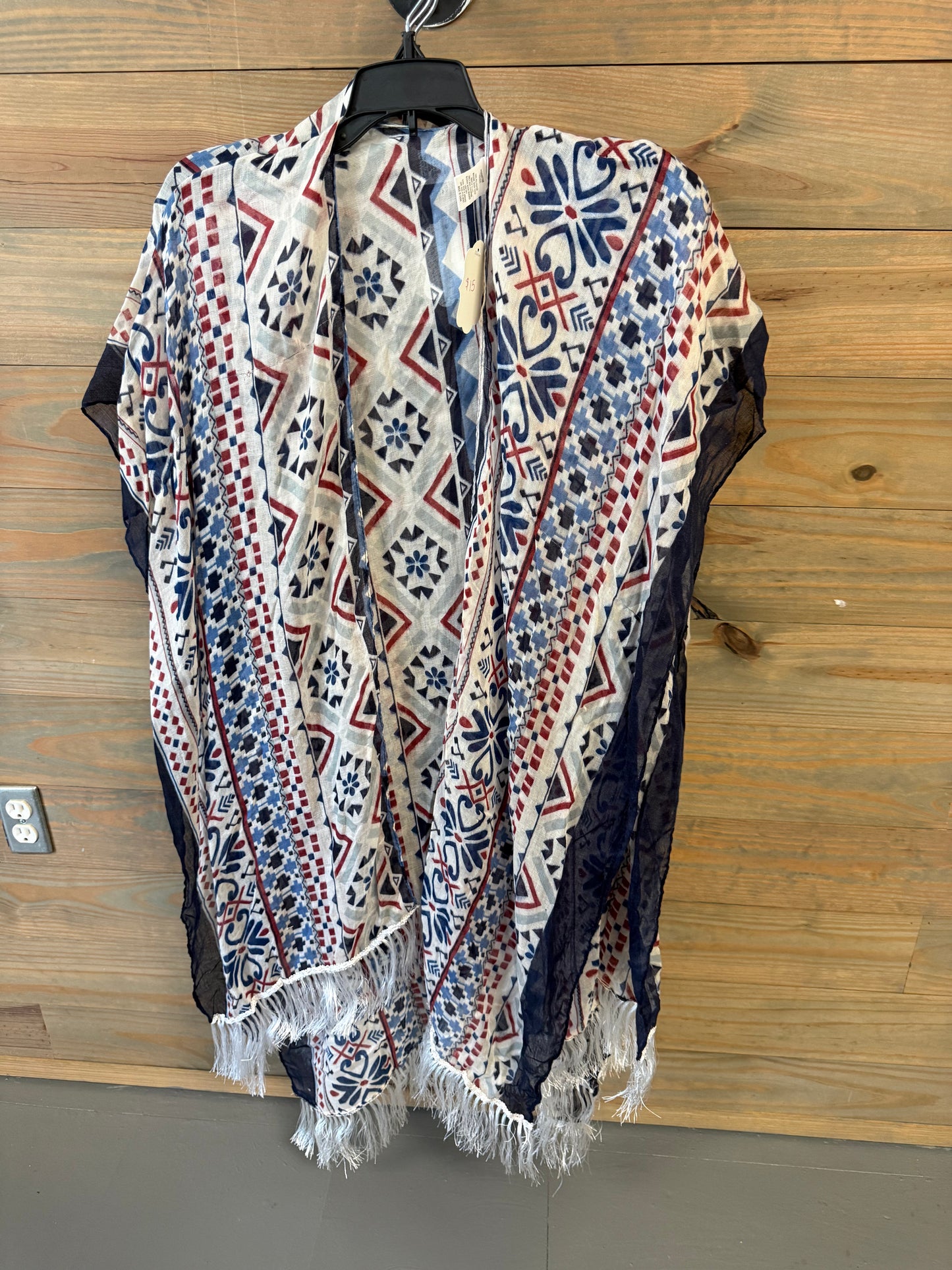 The Karla Kimono-blue-red