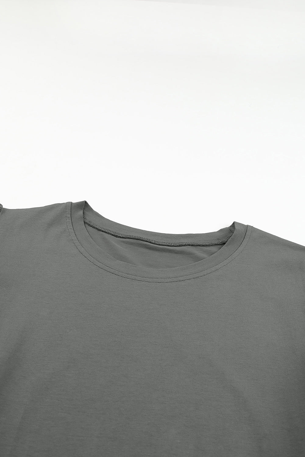 Gray Plus Size Flutter Sleeve Top