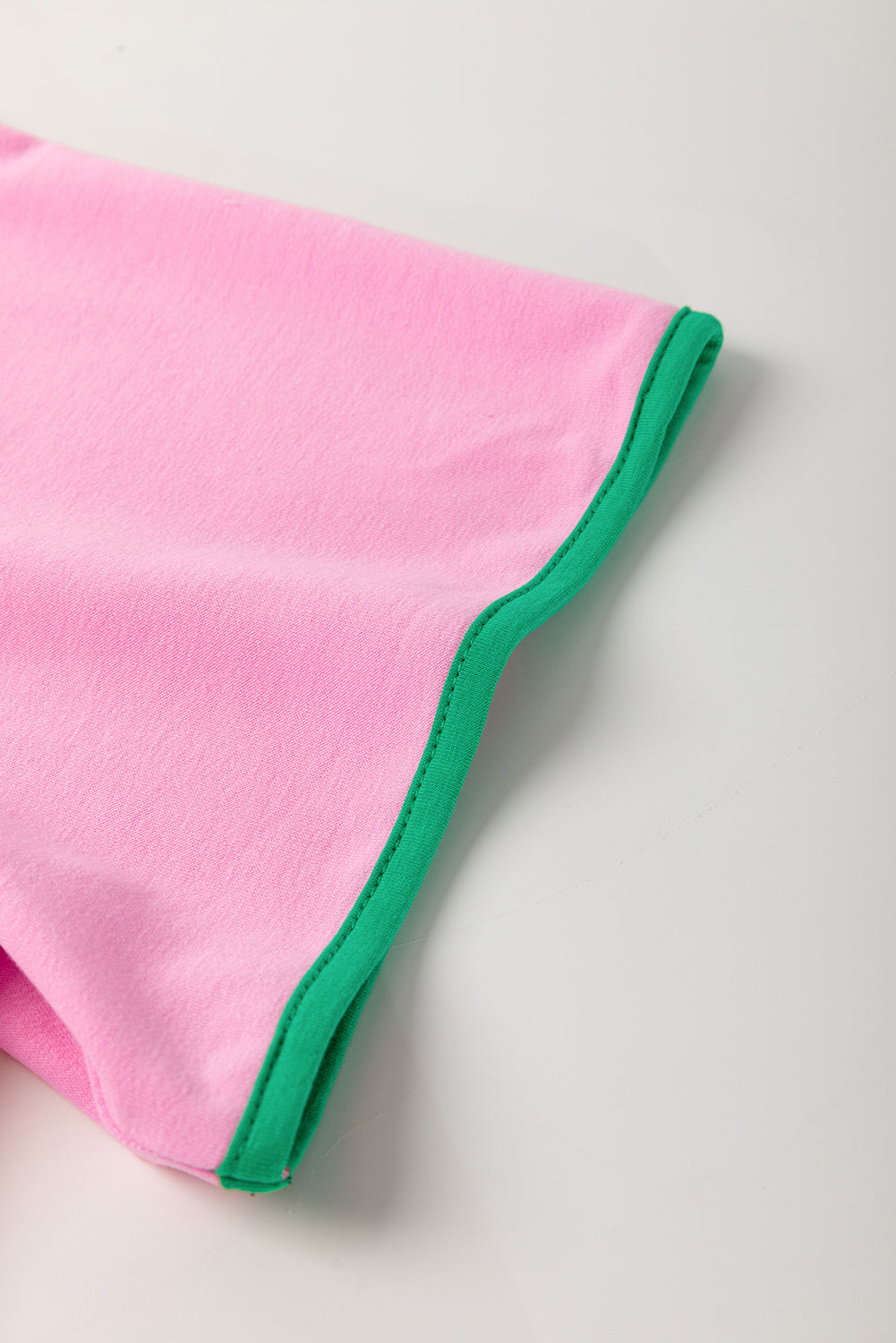 Evergreen Plus Size Contrast Trim T Shirt and Skort Two Piece Set