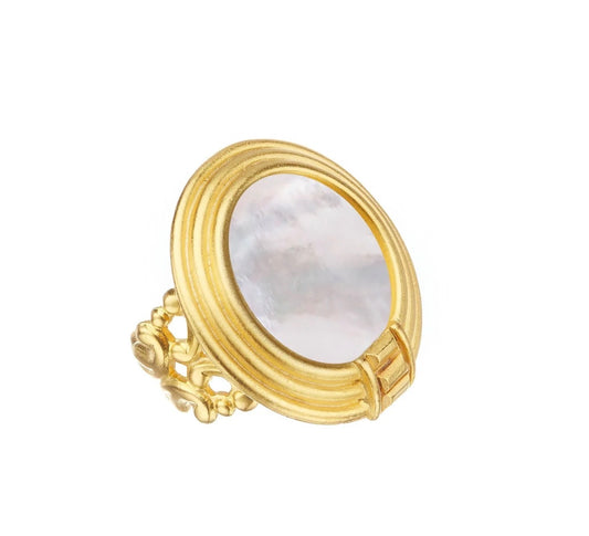 Susan Shaw Mother of Pearl Roma Ring
