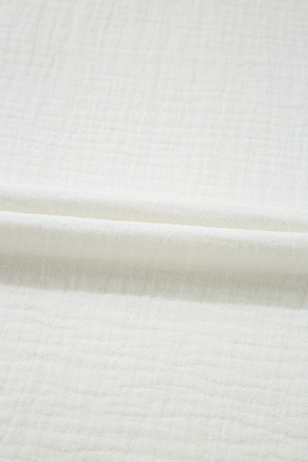 White Crinkled Layered Ruffled Flutter Sleeve Blouse