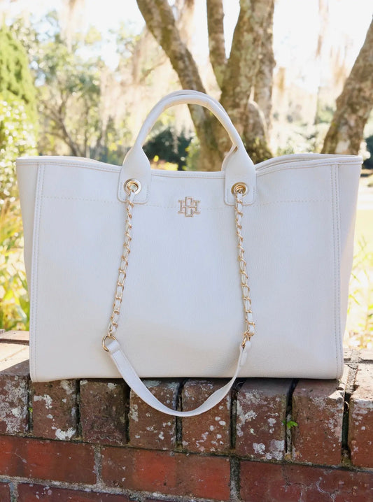 Caroline Hill Melissa Tote in Cream
