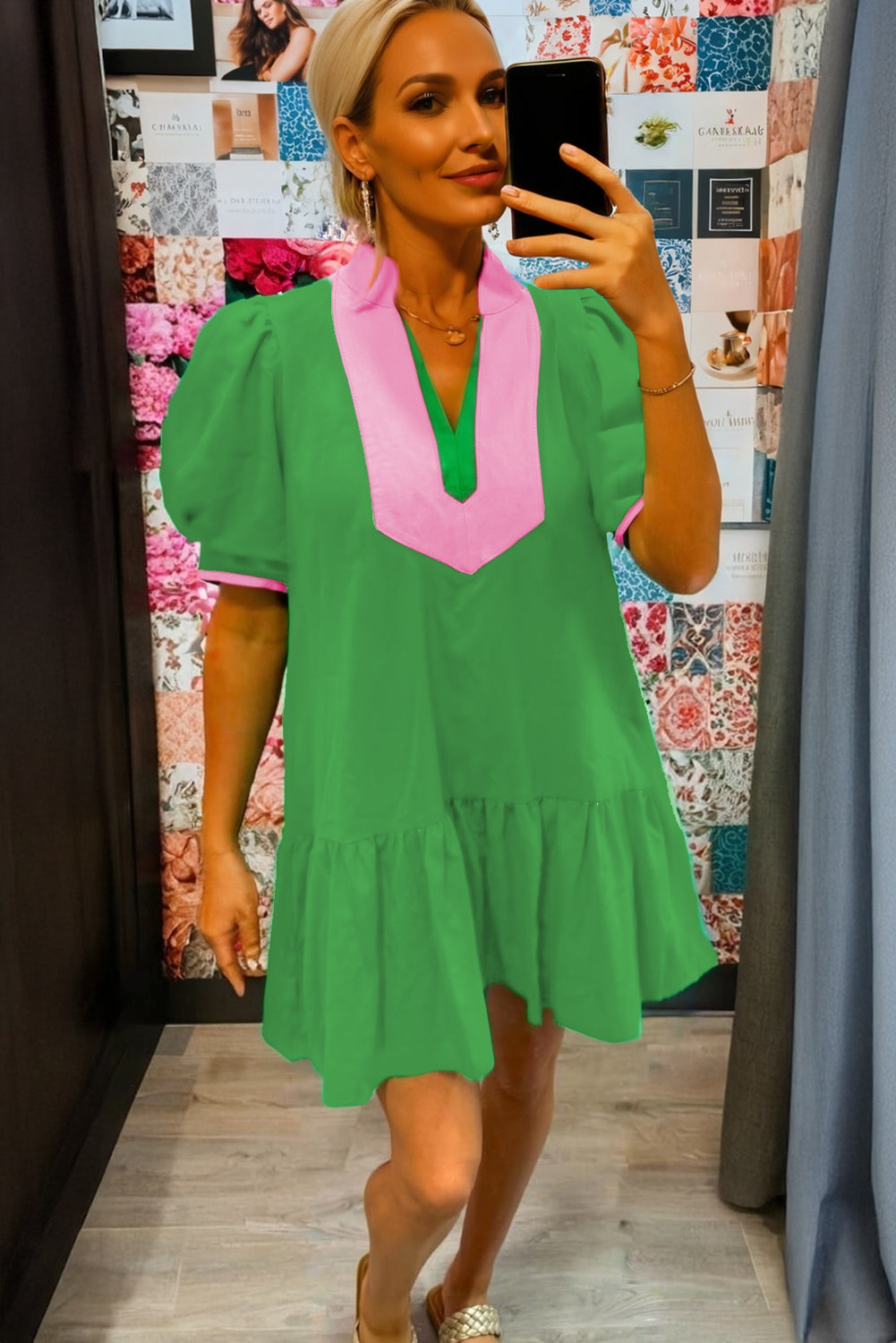 Bright Green Mini Dress
