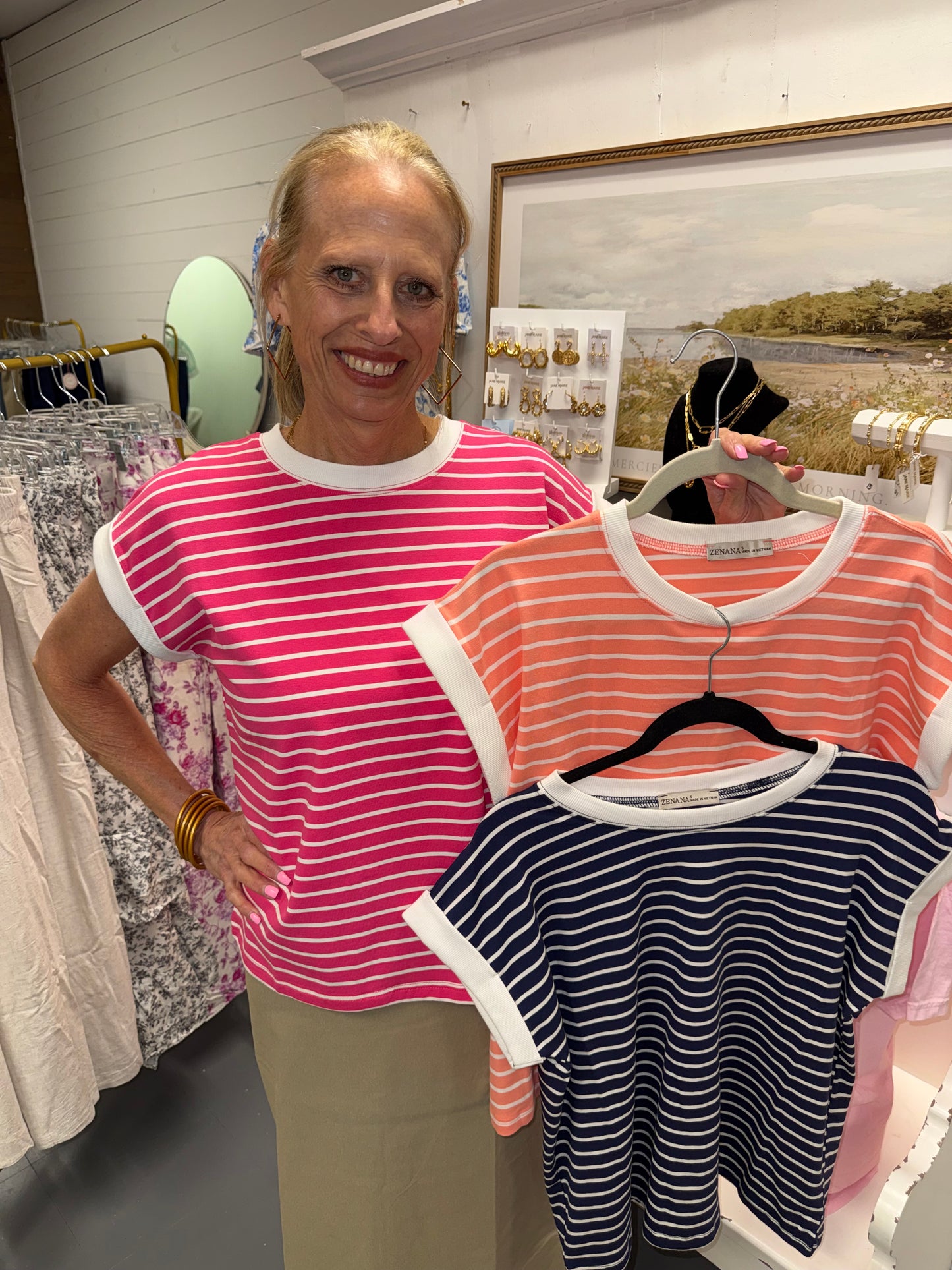 Zenana Everyday Stripe Top