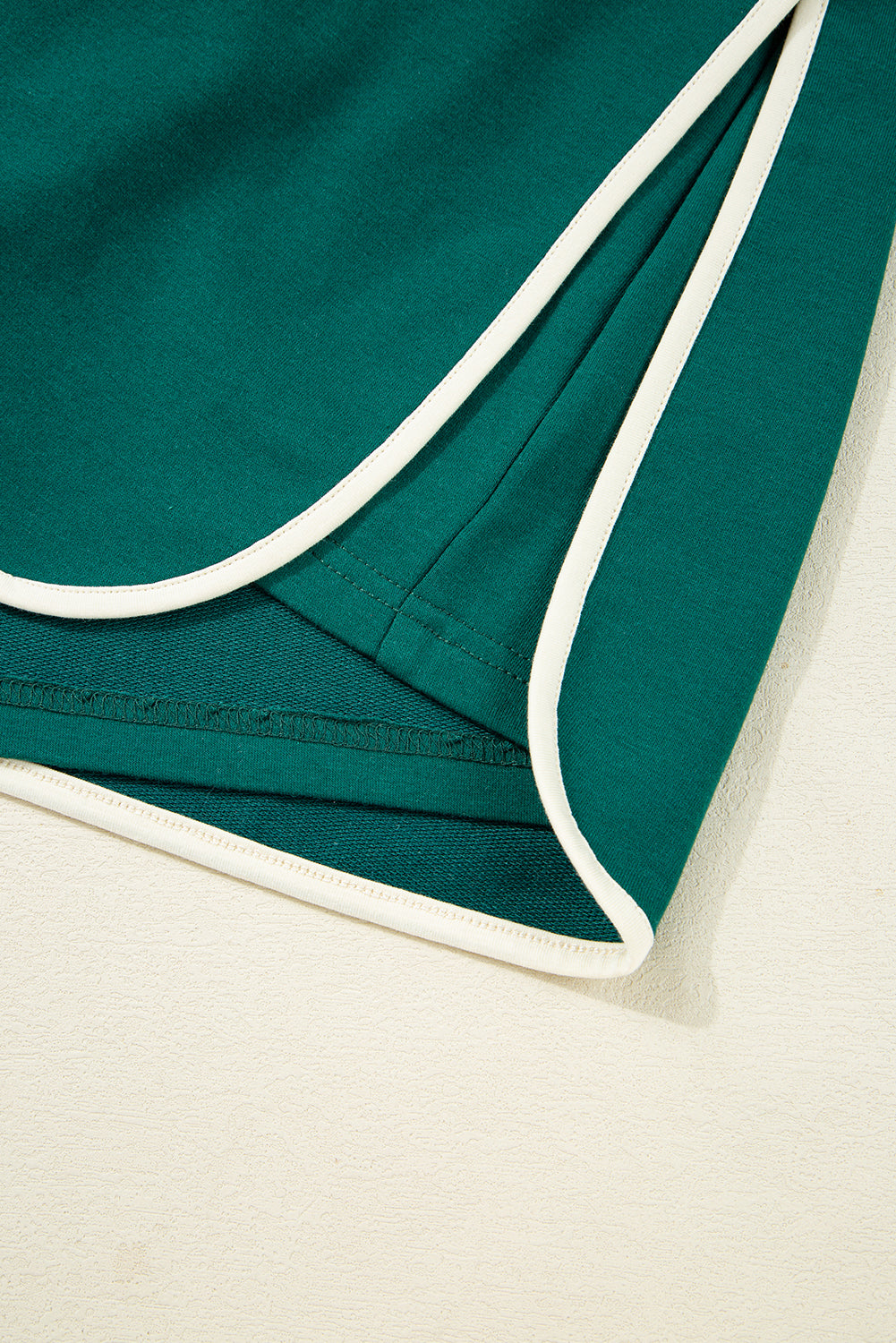 Evergreen Plus Size Contrast Trim T Shirt and Skort Two Piece Set