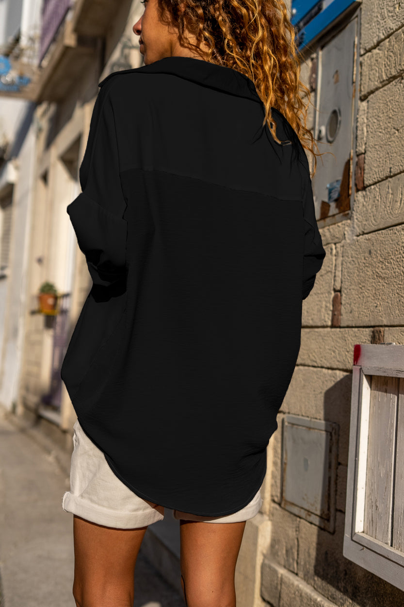 Beige Crinkle Pocket Half Sleeve Shirt