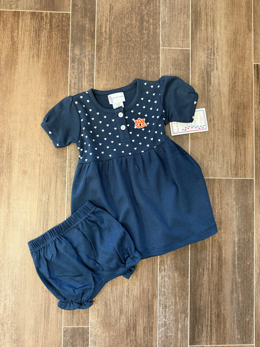 Auburn Heart Dress w/bloomer