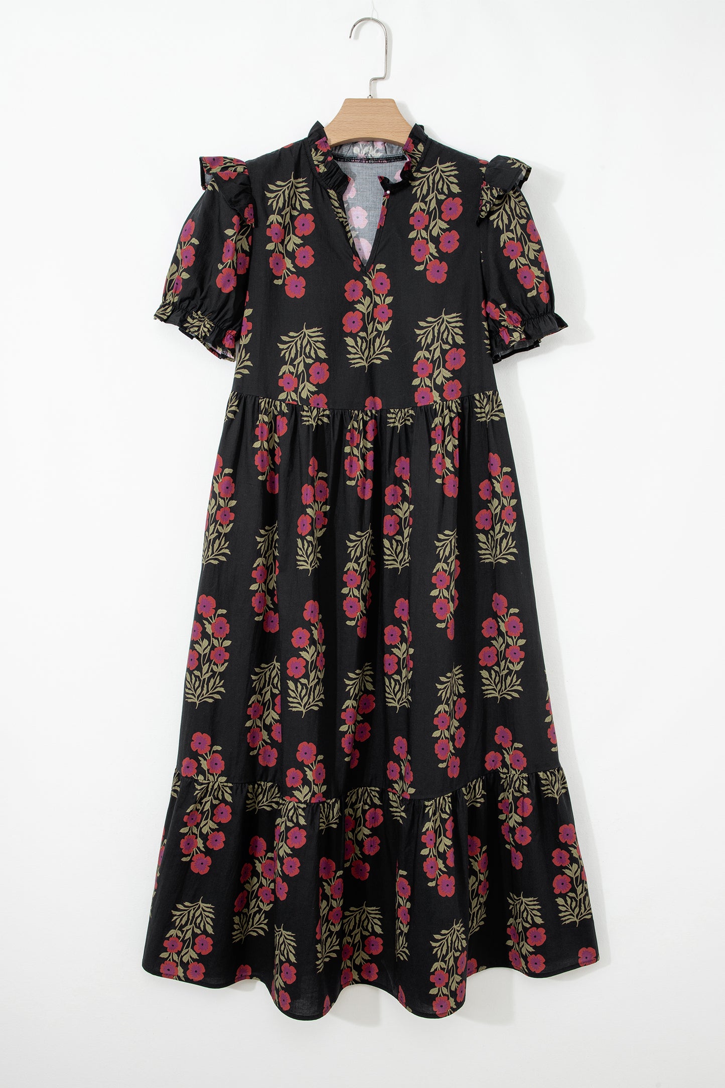 Black Floral Maxi Dress