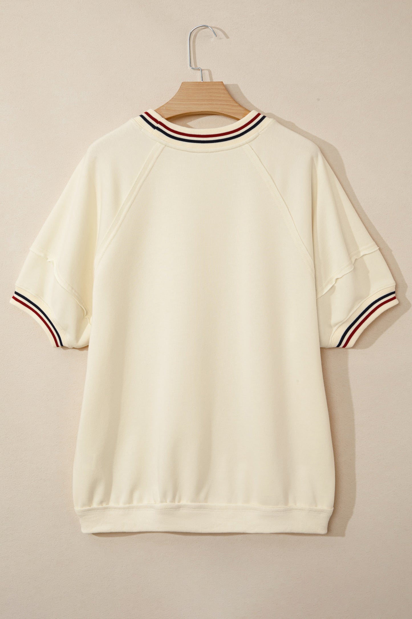 Beige ContrastTunic Top