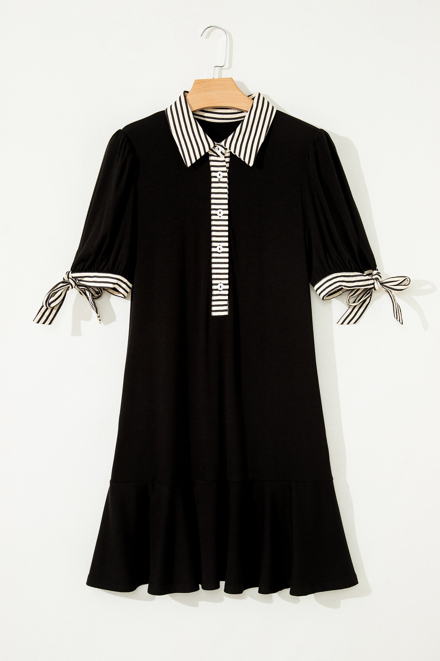 Black Stripe Mini Dress