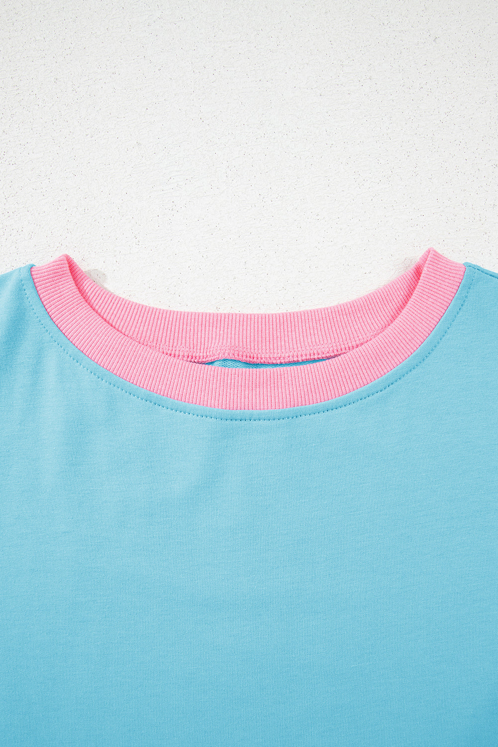 Evergreen Colorblock Edge Drop Shoulder T Shirt and Skort 2Pcs Set