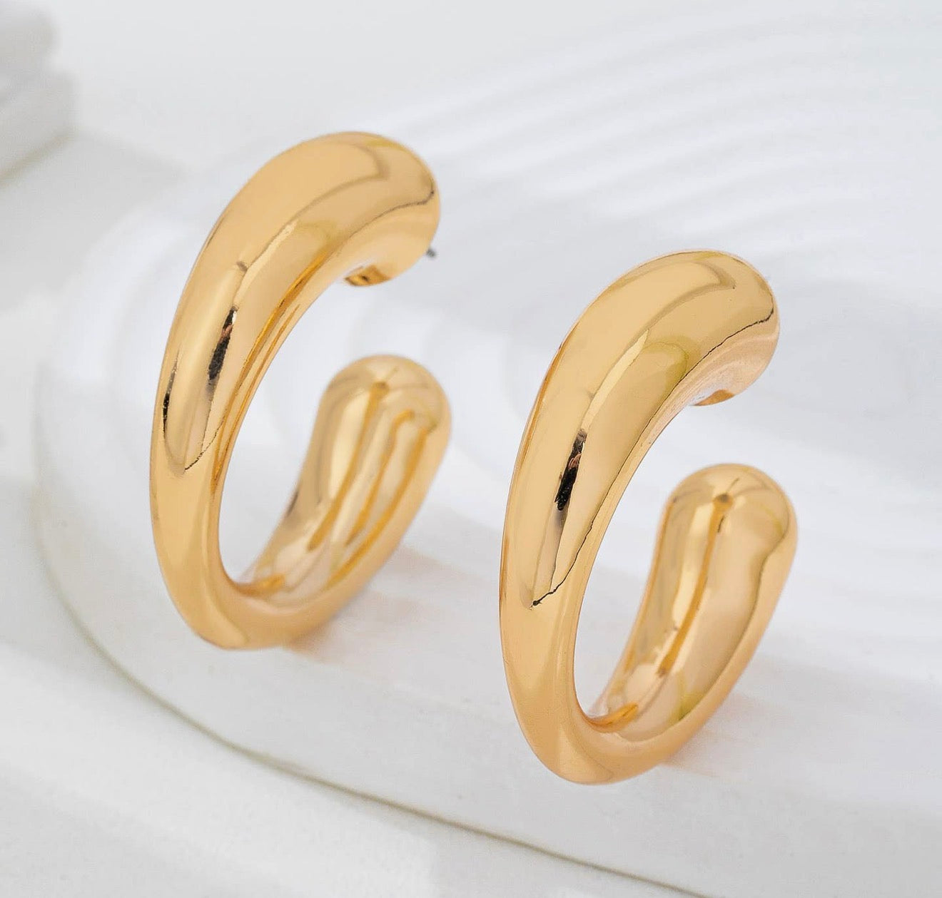 Chunky Gold Hoops