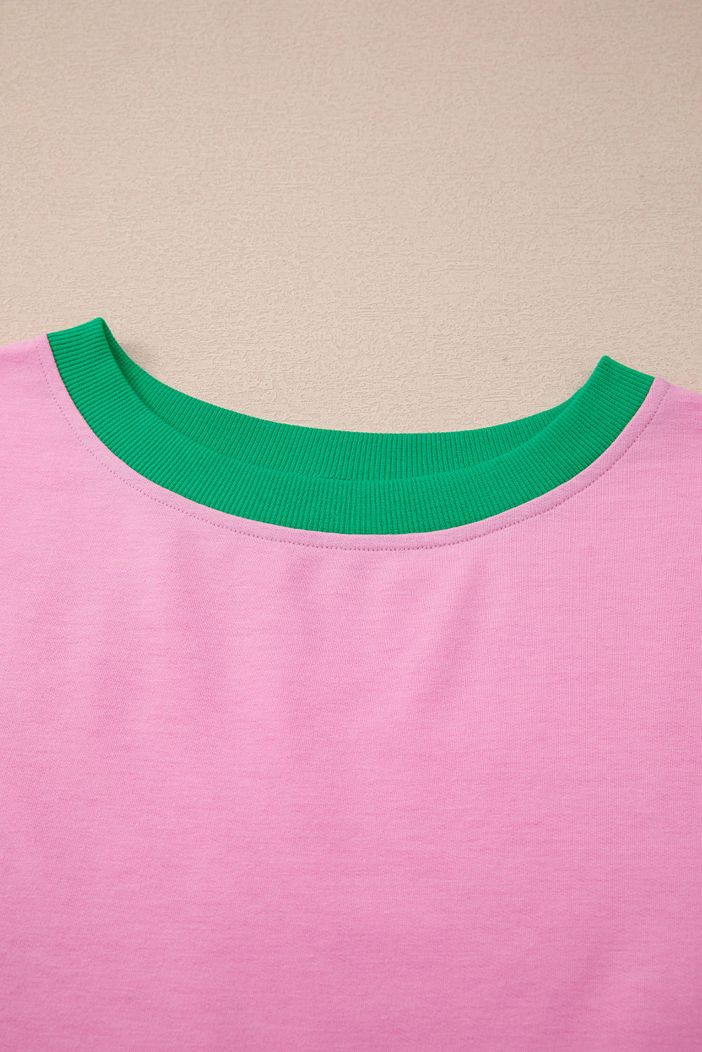 Evergreen Colorblock Edge Drop Shoulder T Shirt and Skort 2Pcs Set