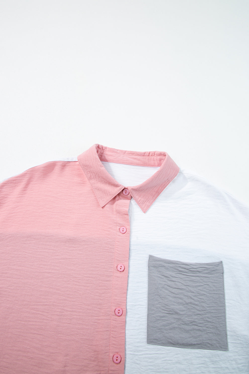 Beige Crinkle Pocket Half Sleeve Shirt