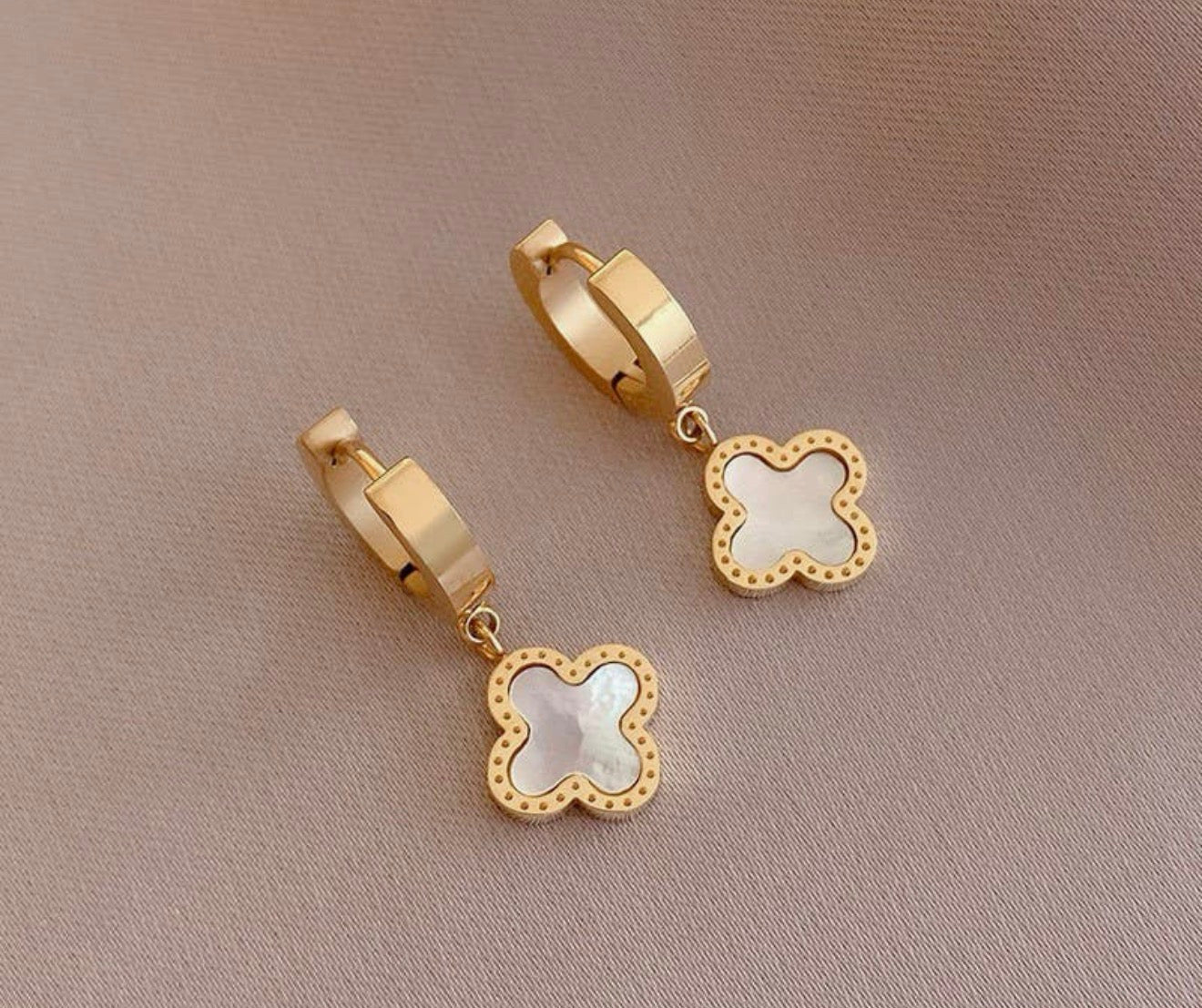Dainty Clover Hoops