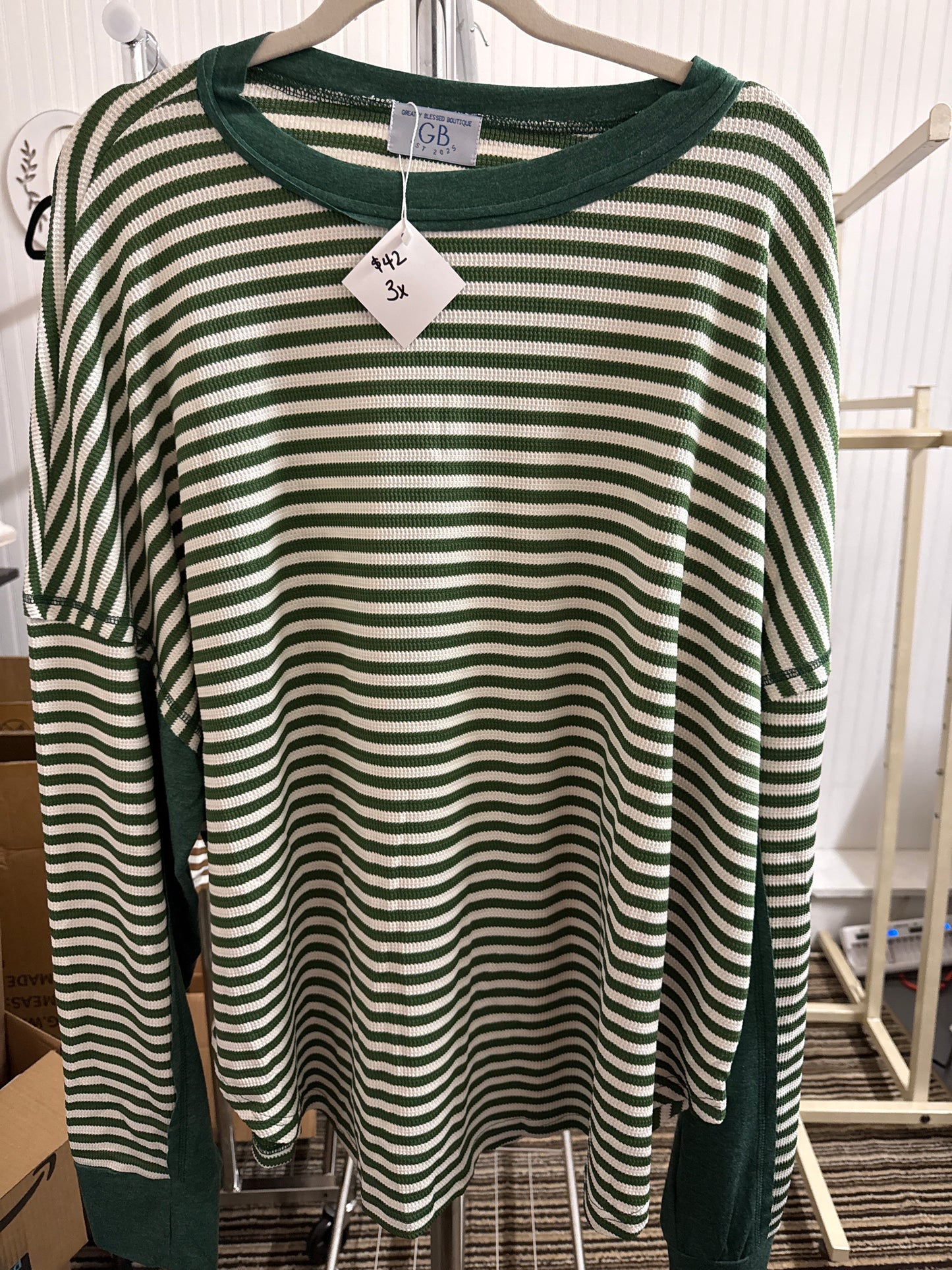 Green Stripe Long Sleeve
