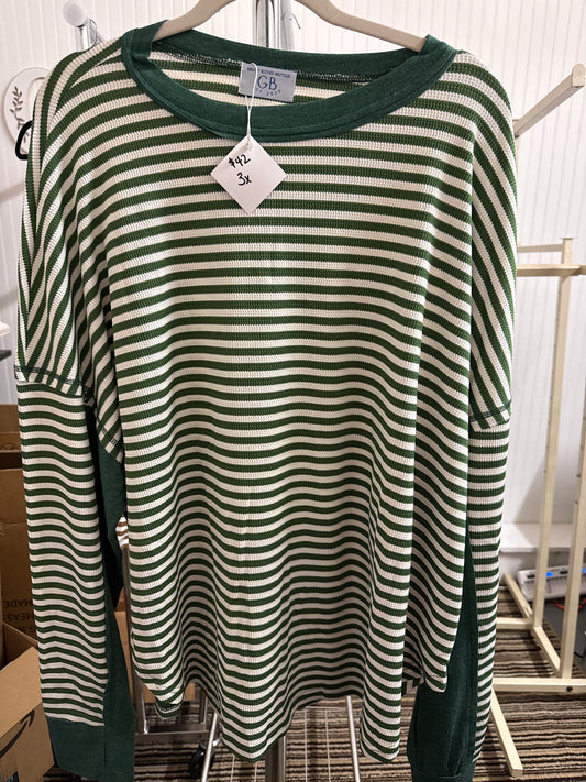 Green Stripe Long Sleeve