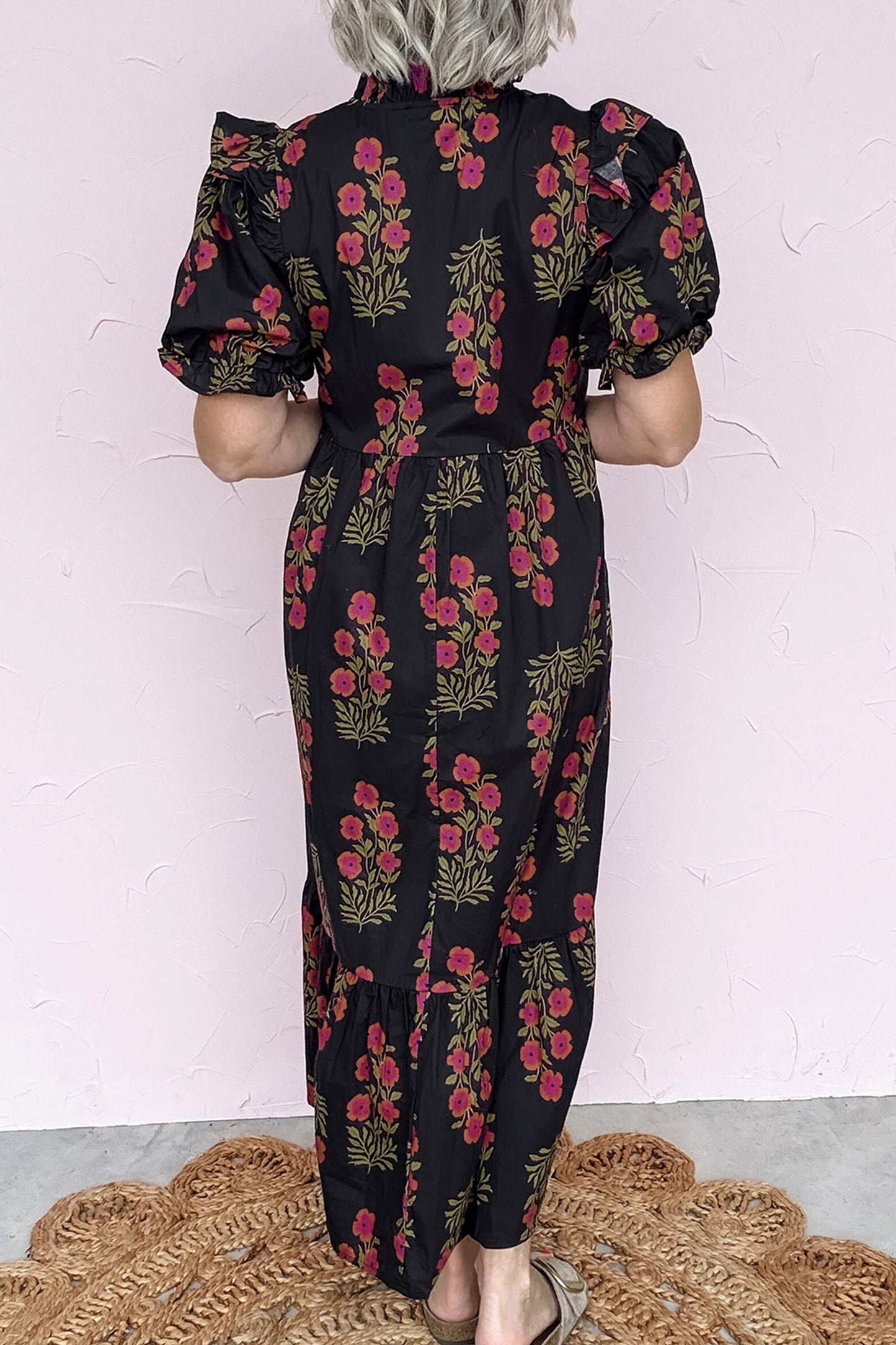 Black Floral Maxi Dress