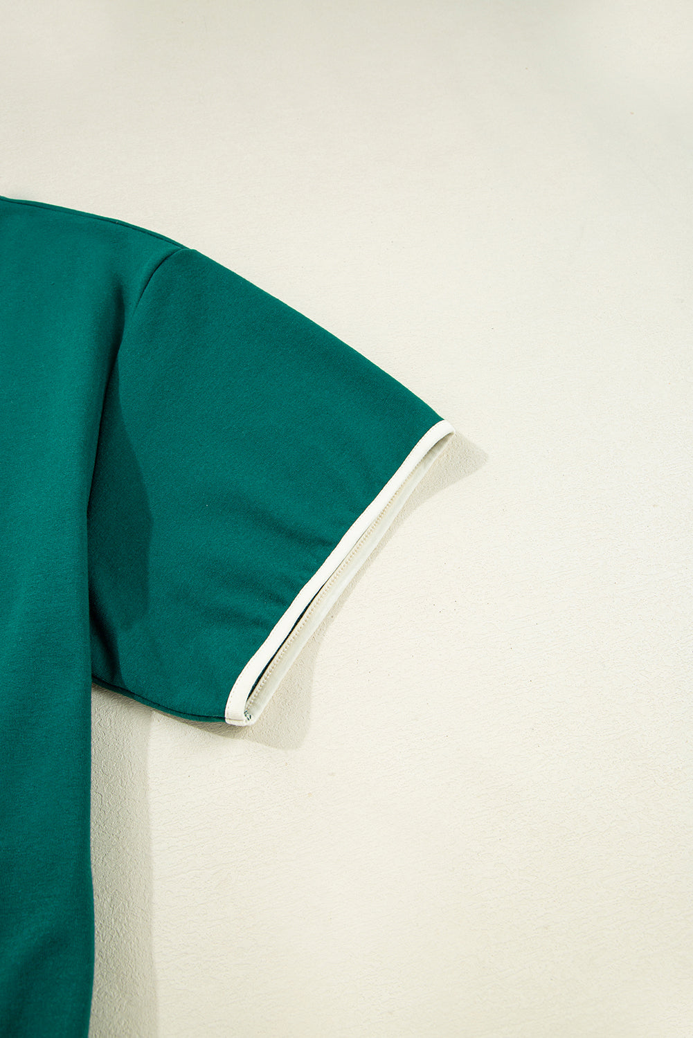 Evergreen Plus Size Contrast Trim T Shirt and Skort Two Piece Set