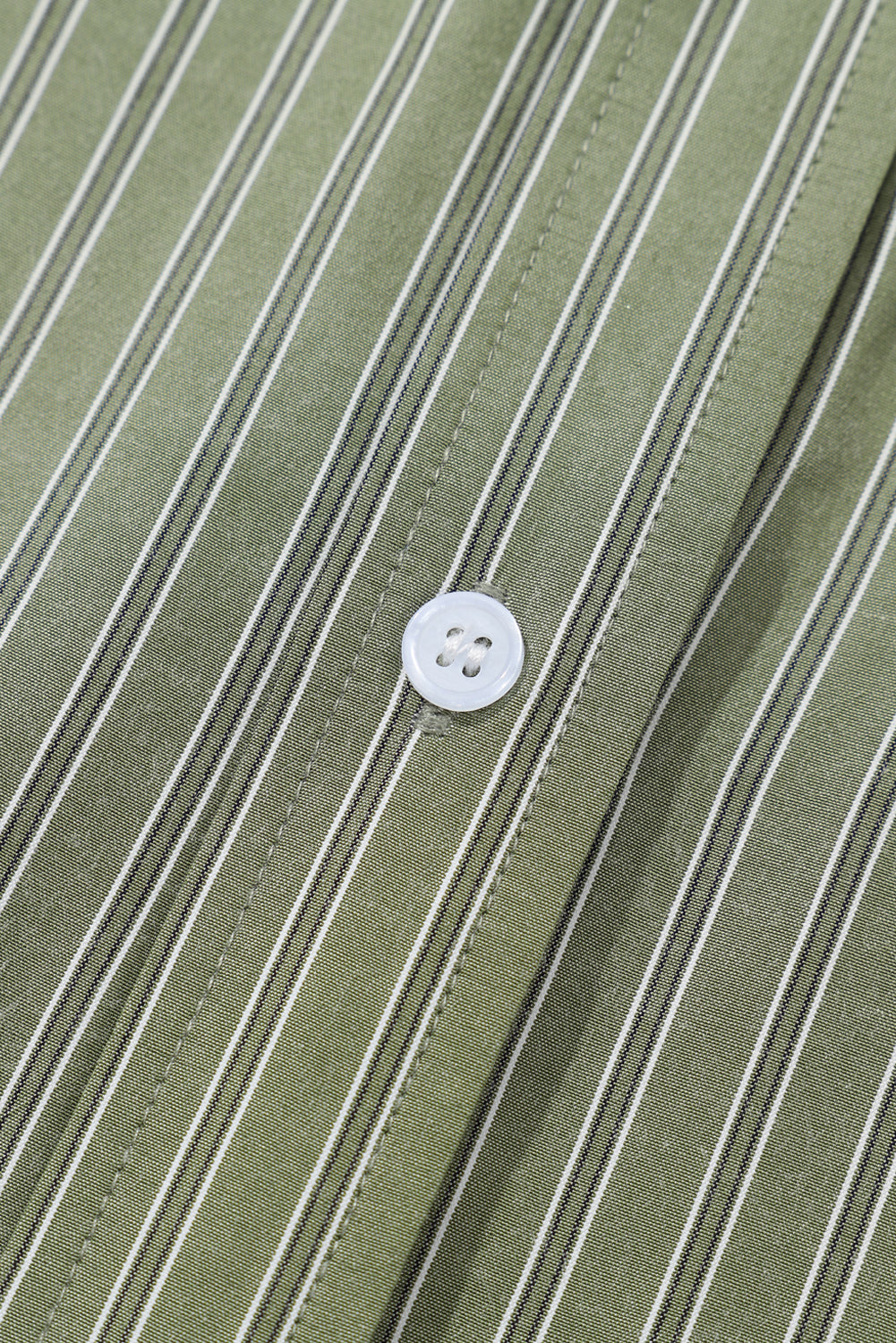 Green Stripe Button Up Oversized Casual Shirt