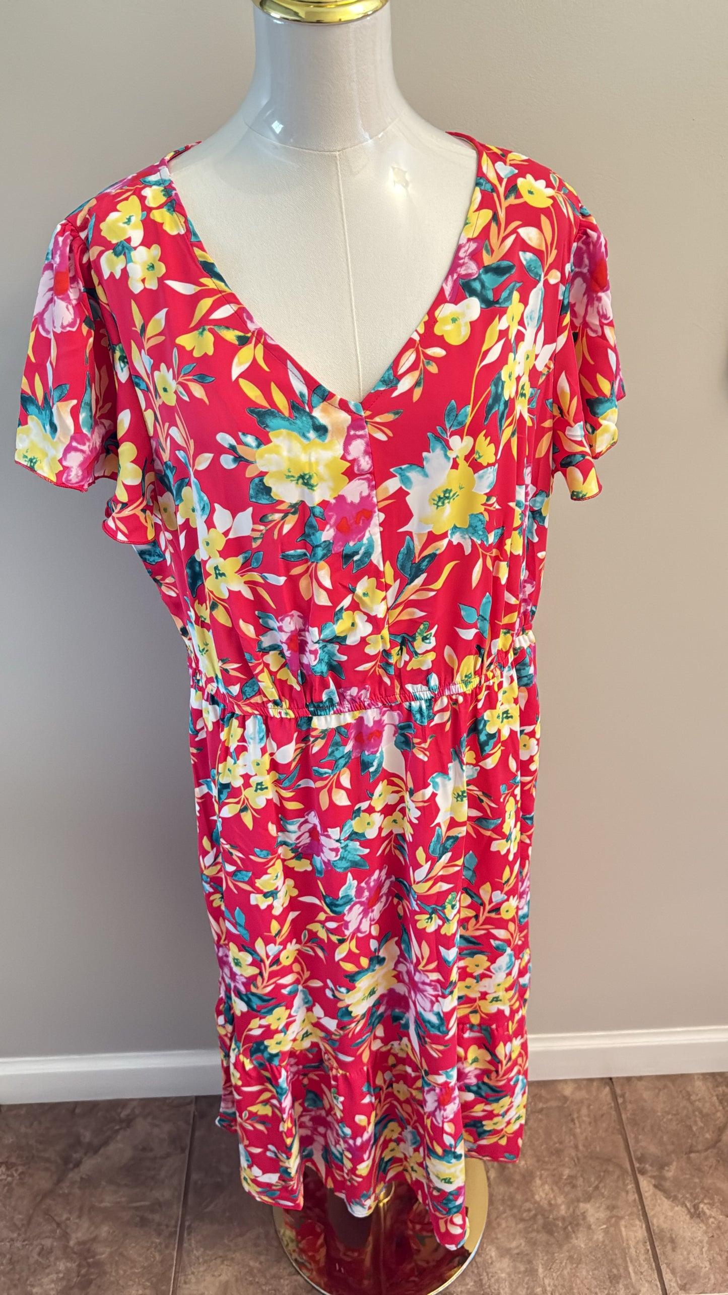 Plus size floral dress