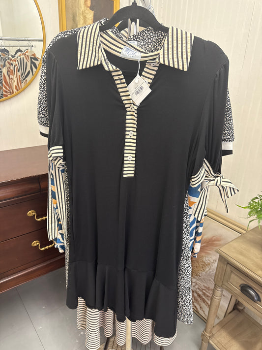 Black/white Stripe mini dress