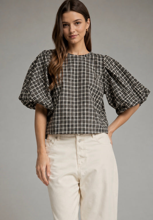 ENTRO The Park Avenue Plaid Top