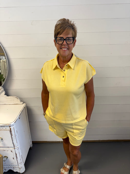 Butter Yellow Top & Short Set