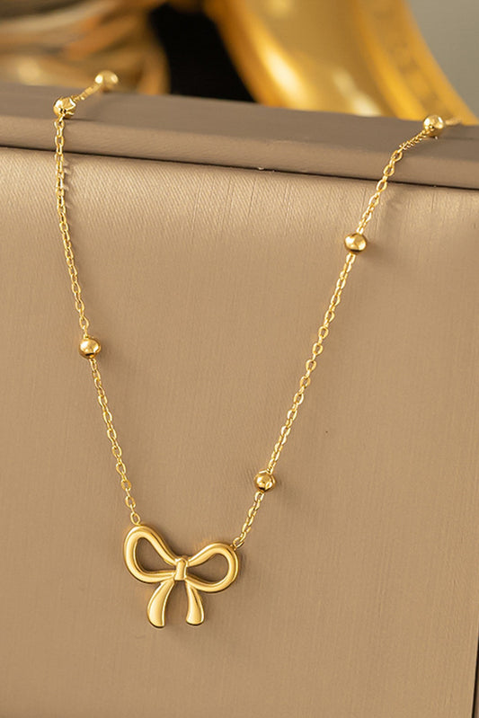 Gold Bow Necklace