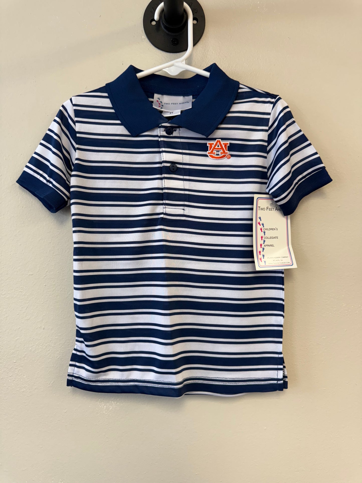 Auburn Stripped Golf Shirt