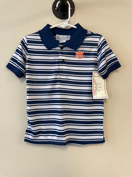 Auburn Stripped Golf Shirt
