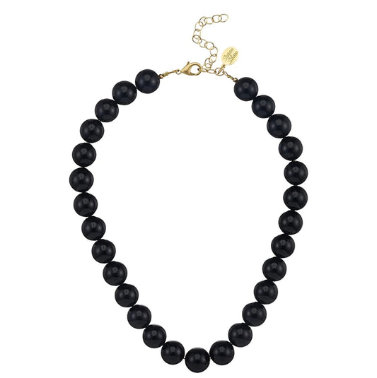 Susan Shaw Black Onyx Beaded Necklace