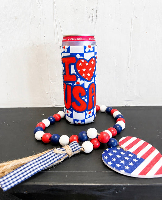 I Heart USA Coozie