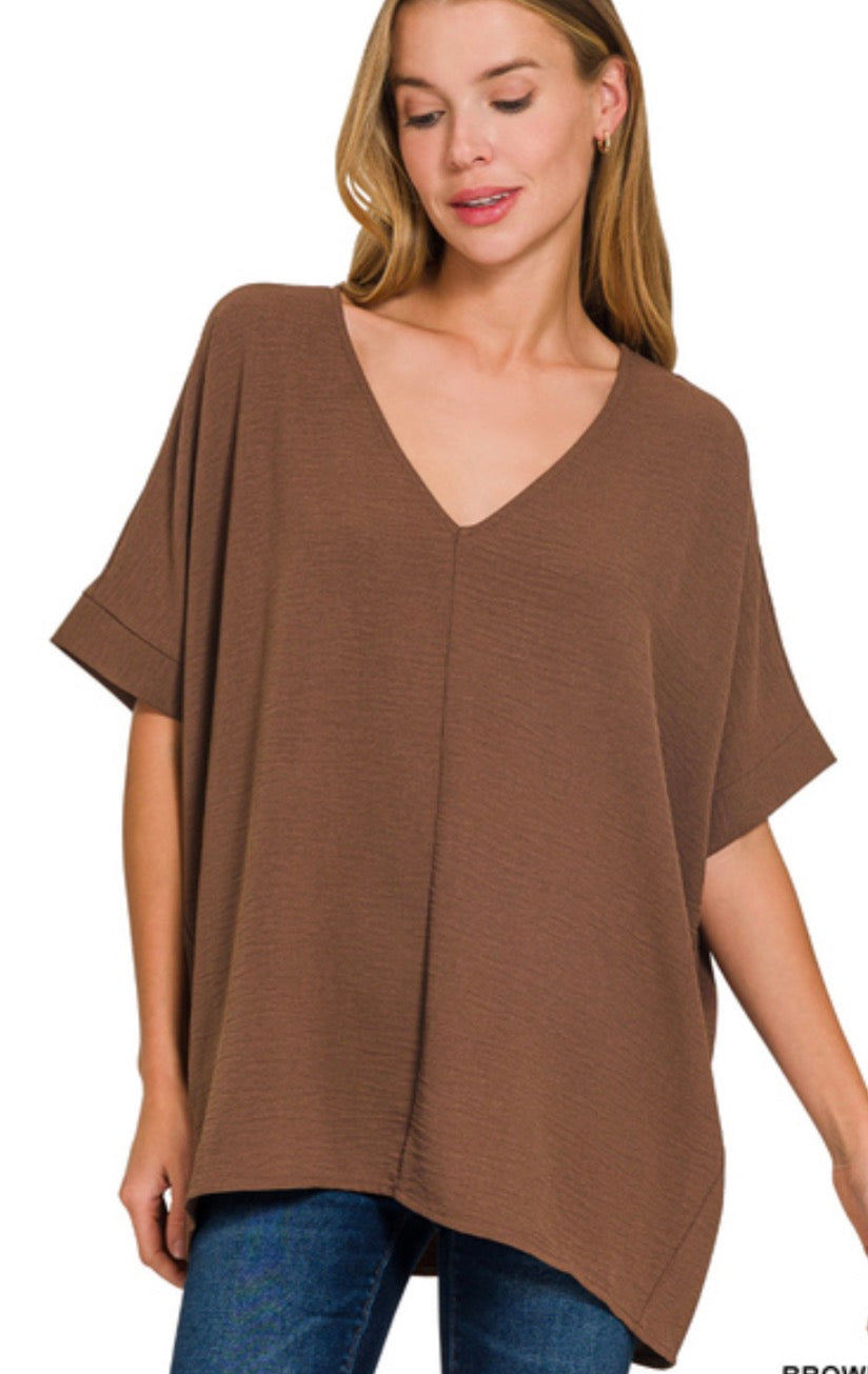 Zenana Oversized Everyday Top