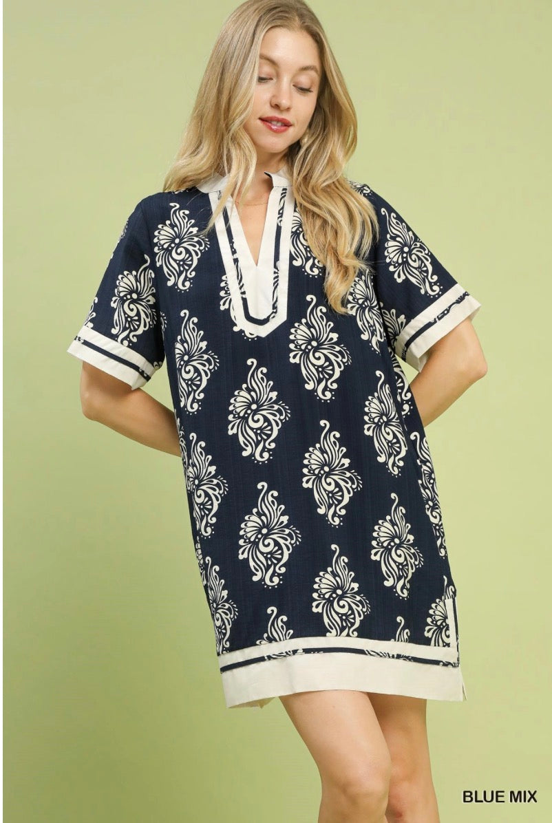 UMGEE Blue Mix Midi Dress