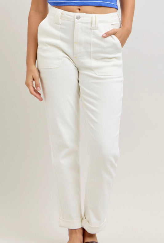 Judy Blue White High Waist Jeans